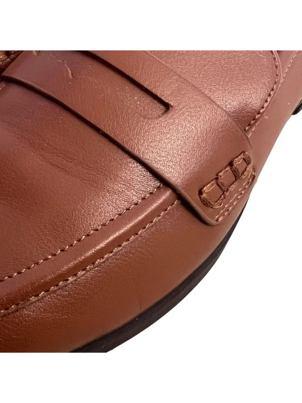 LOFT Brown Penny Loafers Slip On Flats Classic Preppy Business Casual Shoes Sz 8